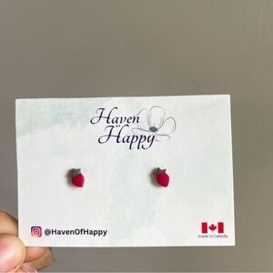 Handmade Strawberry Earrings